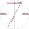 A diagram showing measurements within a circular shape, likely for a pool cover or similar circular product. Podgląd zdjęcia produktu
