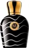 A black perfume bottle with gold accents and wavy silver lines. Anteprima dell’immagine prodotto