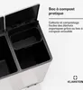 Klarstein EcoVista Poubelle - 60 L Tri sélectif avec bac à Voir les images du produit 4