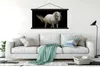 MuchoWow® Textilposter Pferde - Nutztiere - Schwarz 150x75 Produktbild-Vorschau 3