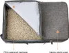 A top-down view of an open portable cat litter box filled with cat litter, showing its interior and exterior. Náhled obrázku produktu