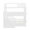 A white bunk bed with a house-shaped roof and stairs. Anteprima dell’immagine prodotto