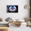 Gerahmtes Poster - Rahmen in heller Eiche - Kosmonaut Katze Produktbild-Vorschau 7