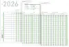 A spread of calendar pages for the year 2026, showing monthly layouts. Produktbild-Vorschau