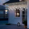 Flocon de neige LED Guirlande lumineuse blanche Rideau Voir les images du produit 8