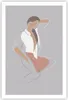 Poster - Poster ohne Rahmen - Frau Grafik Modern - 61x91,5 Produktbild-Vorschau 1