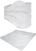 A collage of two images showing a white duvet. The top image is a close-up of the duvet, showing its quilted texture and a folded section. The bottom image shows the duvet laid out flat, also with a quilted pattern. Produktbild-Vorschau