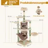 A diagram showing the dimensions of a cat tree. Produktbild-Vorschau