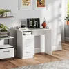 HOMCOM Moderner platzsparender Schreibtisch mit 3 Produktbild-Vorschau 2