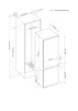 A technical drawing showing the dimensions and installation requirements for a built-in refrigerator. Produktbild-Vorschau