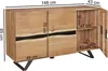 FineBuy Sideboard Akazie Massivholz 150 cm mit 3 Türen- Produktbild-Vorschau 3