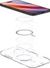 An exploded view of a transparent phone case and its magnetic ring components, with a smartphone at the top. Podgląd zdjęcia produktu