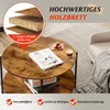 zweistufiger Rundcouchtisch, Holzoberfläche mit robustem Produktbild-Vorschau 4