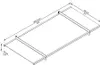 An isometric diagram showing the dimensions of a canopy. Produktbild-Vorschau