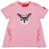 BONDI Mädchen T-Shirt "Spatzl" mit Reh 86844 | Rosa Weiß Produktbild-Vorschau 1