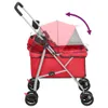 vidaXL Hundewagen Faltbar Rot 76x50x100 cm Oxford-Gewebe Produktbild-Vorschau 5