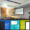 A conference room with a projector screen displaying a graph, and three inset images highlighting product features. Produktbild-Vorschau