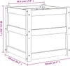 vidaXL Pflanzkübel Weiß 50x50x50 cm Massivholz Kiefer Produktbild-Vorschau 7
