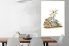 MuchoWow® Poster Tiger - Pflanzen - Weiß 80x120 cm - Produktbild-Vorschau 2
