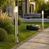 2er Set LED Stehleuchte, 2x Steckdosen, Edelstahl H 110 cm Produktbild-Vorschau 2