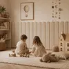 LIKMA Samt  Ovales Polsterpaneel Creme 40x20 cm Wandkissen Produktbild-Vorschau 5