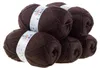 500g Strickgarn CILKA by VLNIKA Klassikgarn Strickwolle mit Schimmereffekt, dunkelbraun Produktbild-Vorschau