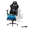 A black gaming chair with its layered seat cushions and airflow visualization is presented against a white background. Voir les images du produit