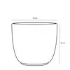 Mica Decorations Tusca Blumentopf - H25 x Ø28 cm - Weiß Produktbild-Vorschau 4