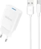 Dudao A4Eu Caricatore di rete Usb-A 2,1A - Bianco + Cavo Anteprima dell’immagine prodotto 12