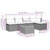 Modulares Garten-Sofaset, 6-teilig, mit Stauraum, Poly Produktbild-Vorschau 6