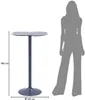 Table de bar Clox 60 x 60 x 103 cm Métal Turquoise Voir les images du produit 6