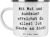 Mr. & Mrs. Panda Emaille Tasse Spruch Sportliche Wettkämpfe Produktbild-Vorschau 1