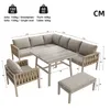 MERAX Gartenlounge-Set mit Sitz- und Rückenkissen, 5-tlg., Produktbild-Vorschau 4