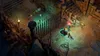 A scene from a video game showing characters in a sandy, ancient-looking environment with stone structures and wooden barricades. Produktbild-Vorschau