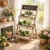 DOCHTMANN Présentoir à fleurs en bois à 3 étages, avec Voir les images du produit 5