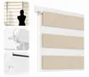 Podwójna roleta dzień i noc 55 x 150 cm, kolor kremowy Podgląd zdjęcia produktu 8