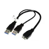 goobay USB 3.0 Dual Power SuperSpeed Kabel schwarz 0,3 m Produktbild-Vorschau 4