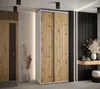 Šatní skříň ASIRI 8 - 100/45 cm, bílá / dub artisan / Náhled obrázku produktu 1