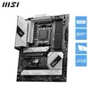 A top-down view of an MSI motherboard with marketing overlays highlighting features. Anteprima dell’immagine prodotto
