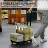 HOMCOM skládací kovový vozík s kolečky a nastavitelnou Náhled obrázku produktu 4