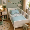 Baby Bettwäsche 100 x 135 cm süße Dino Bettwäsche mit Ohren Produktbild-Vorschau 3