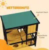 PawHut Katzenhaus aus Holz Katzenhöhle Katzenvilla draußen, Produktbild-Vorschau 5