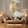 Orientalna lampa wisząca Jamini Gold 51×20 cm | Handmade & Podgląd zdjęcia produktu 3