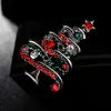 Mehrfarbige Strass-Weihnachtsbaum-Brosche für Damen, Produktbild-Vorschau 4
