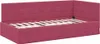 vidaXL Eckbettgestell mit Kopfteil Weinrot 100 cm x 200 cm Produktbild-Vorschau 4