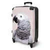 NoBoringSuitcases.com® Großer Koffer - Papagei - Grau - Produktbild-Vorschau 2