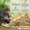 A father is playing with his baby on a wooden Montessori climbing structure indoors. Produktbild-Vorschau