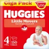 A package of Huggies Little Movers baby diapers, featuring a baby sitting on a cloud. Náhled obrázku produktu