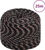 vidaXL Bootsseil Schwarz 8 mm 25 m Polypropylen Produktbild-Vorschau 6