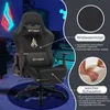 Gaming-Stuhl schwarz Samt ergonomisch, Produktbild-Vorschau 4